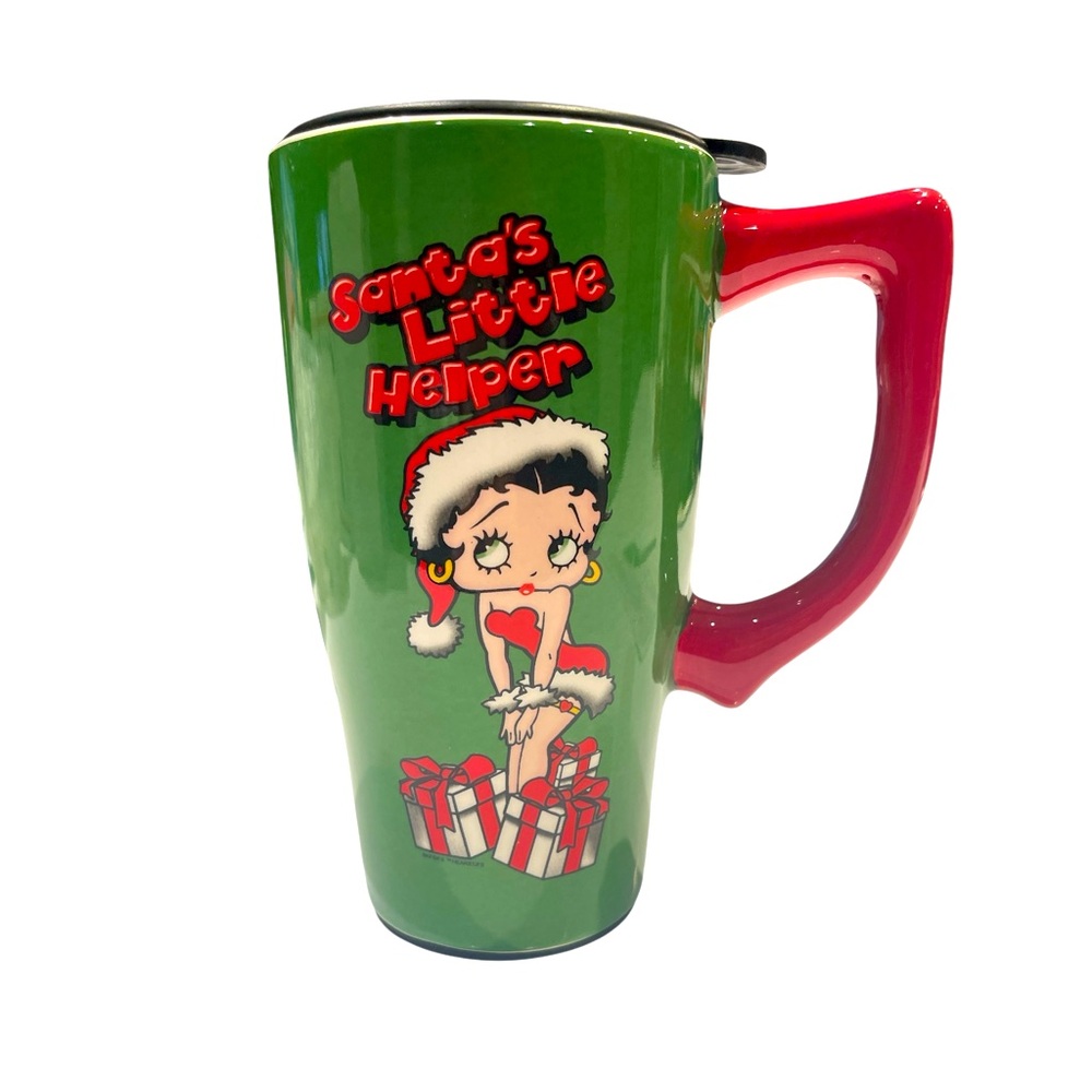 NEW IN BOX BETTY BOOP CERAMIC TRAVEL MUG